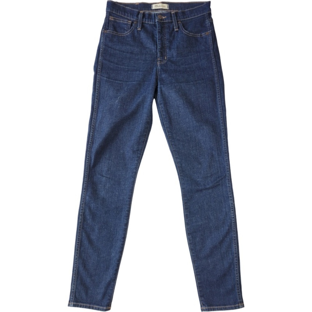 ✅ Madewell women dark blue 10” high rise skinny jeans size 28